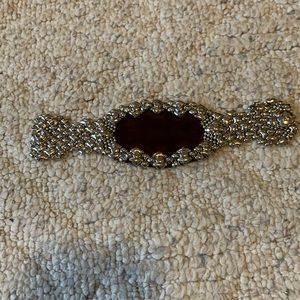 SG metal/ leather Bracelet